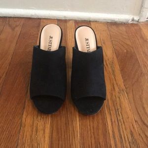 BRAND NEW NEVER WORN Just Fab Mule Heel Sandals